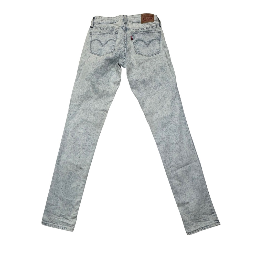 Levis 711 Skinny Jeans Womens 25 Light Wash Acid Denim Stretch Pants